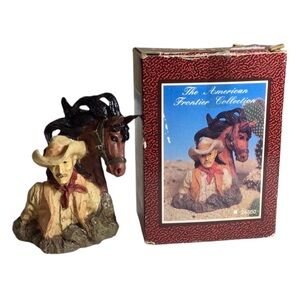 Vintage Cowboy Horse Figurine The American Frontier Collection Young’s Inc. 3.5”